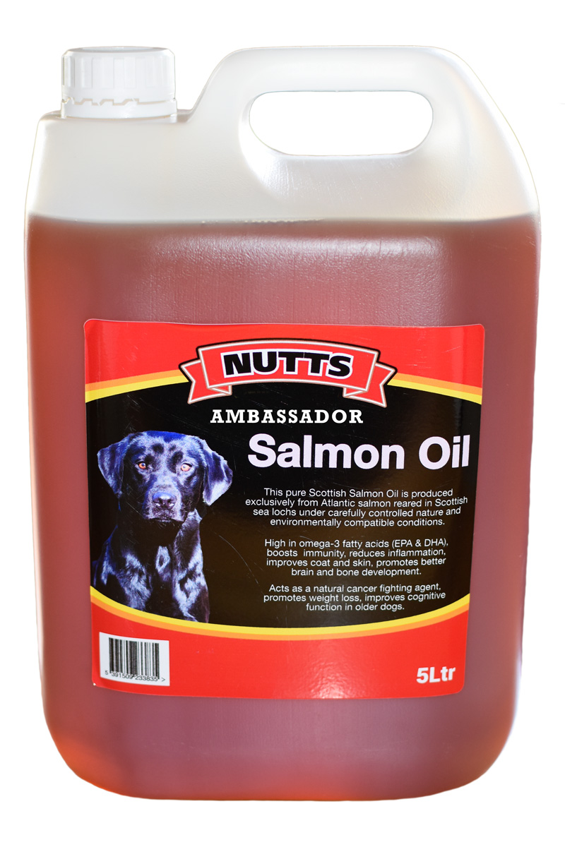 Salmon Oil for dogs FREE PUMP WITH 5 LITRE Ambassador Dog Food NI